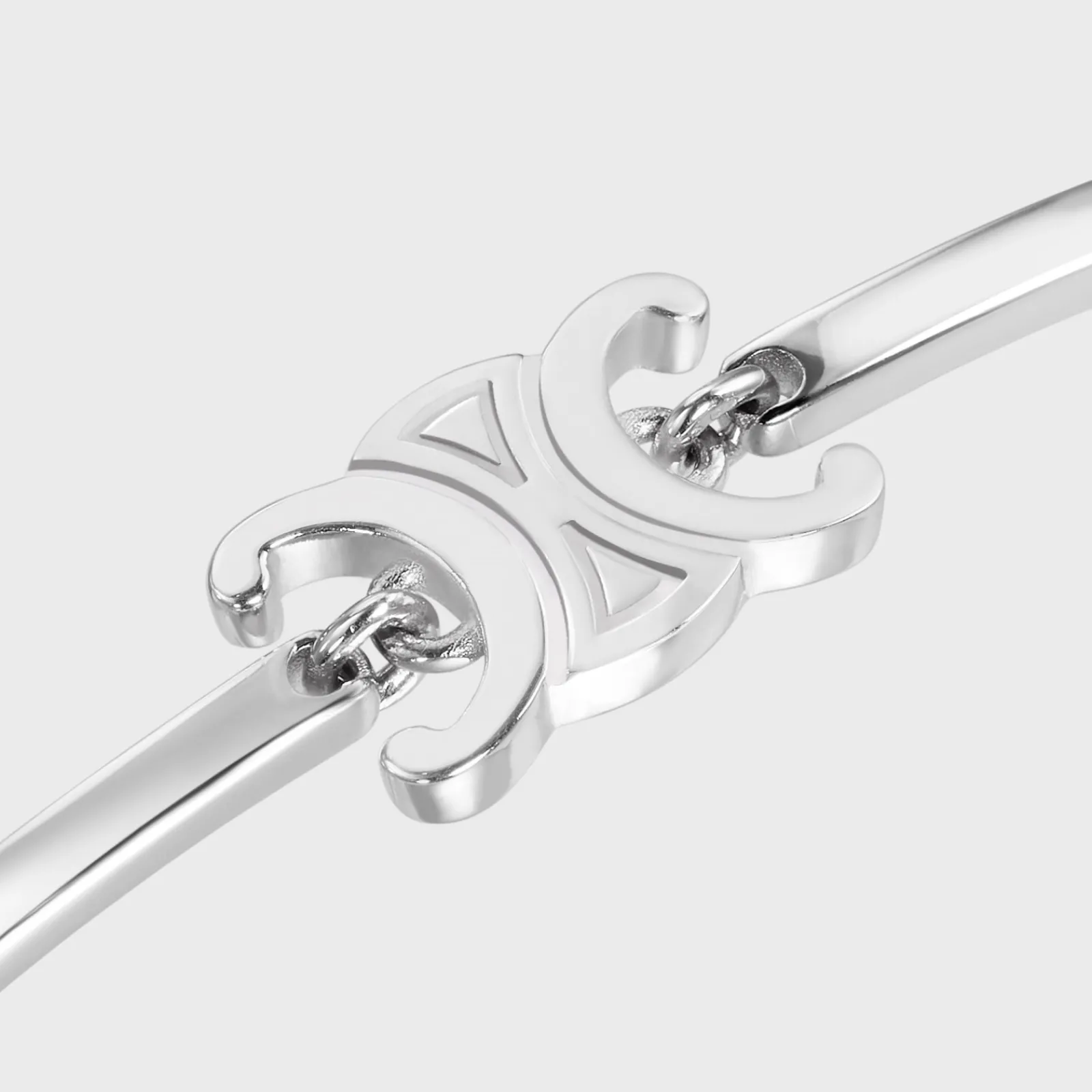 Sale Triomphe Articulated Bracelet in Brass with Rhodium Finish Women Triomphe | Categories·Bracelets