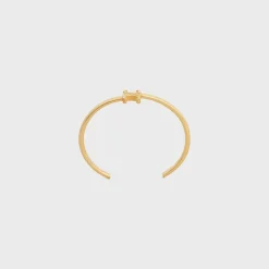 Hot Triomphe Asymmetric Cuff in Brass with Finish Women Triomphe | Categories·Bracelets