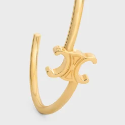 Hot Triomphe Asymmetric Cuff in Brass with Finish Women Triomphe | Categories·Bracelets