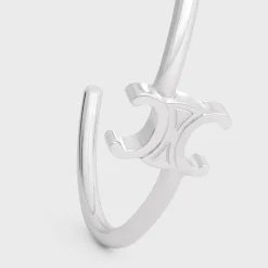 Best Triomphe Asymmetric Cuff in Brass with Rhodium Finish Women Triomphe | Categories·Bracelets