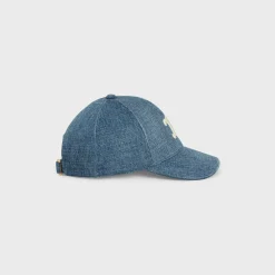 Clearance TRIOMPHE BASEBALL CAP IN DENIM UNION WASH Women Bucket Hats And Caps