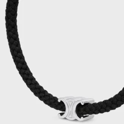 Hot Triomphe Beach Bracelet in Acrylic and Brass with Rhodium Finish Bracelets & Rings
