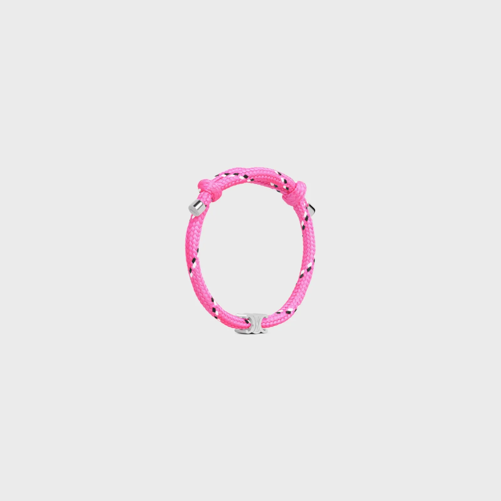 New Triomphe Beach Bracelet in Polyester and Brass with Rhodium Finish Bracelets & Rings