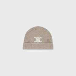 New TRIOMPHE BEANIE IN SEAMLESS CASHMERE Women Beanies And Scarves