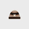 New triomphe beanie in striped wool Women Beanies And Scarves