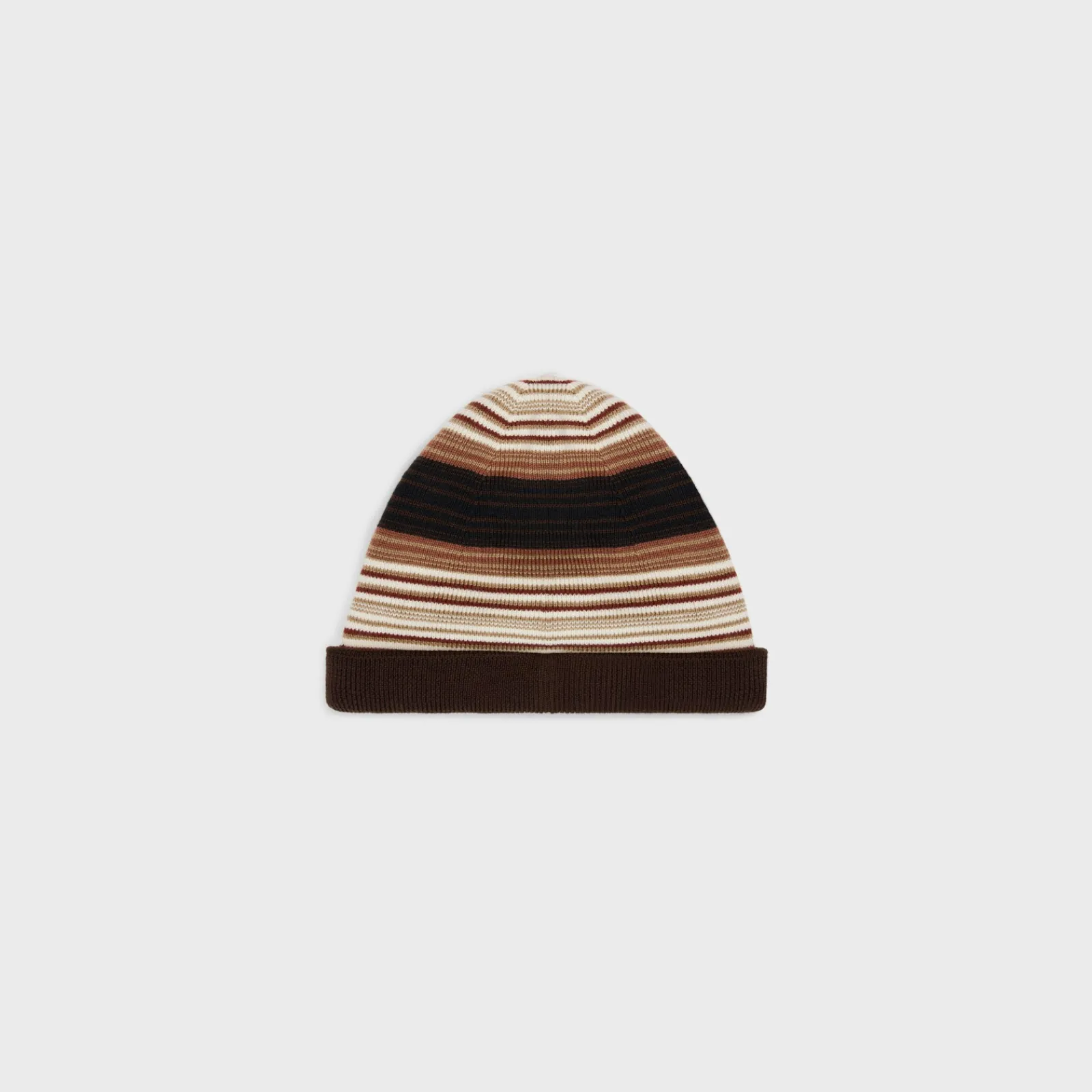 New triomphe beanie in striped wool Women Beanies And Scarves