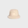 Fashion Triomphe bucket hat in Sherpa cashmere Women Bucket Hats And Caps