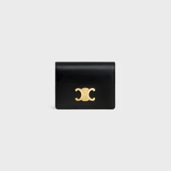 Outlet TRIOMPHE BUSINESS CARD HOLDER in SHINY CALFSKIN Women Triomphe | Categories·Coin And Card Holders