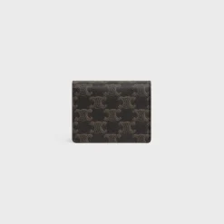 Clearance TRIOMPHE BUSINESS CARD HOLDER in Triomphe Canvas AND Lambskin Women Triomphe Canvas | Categories·Coin And Card Holders