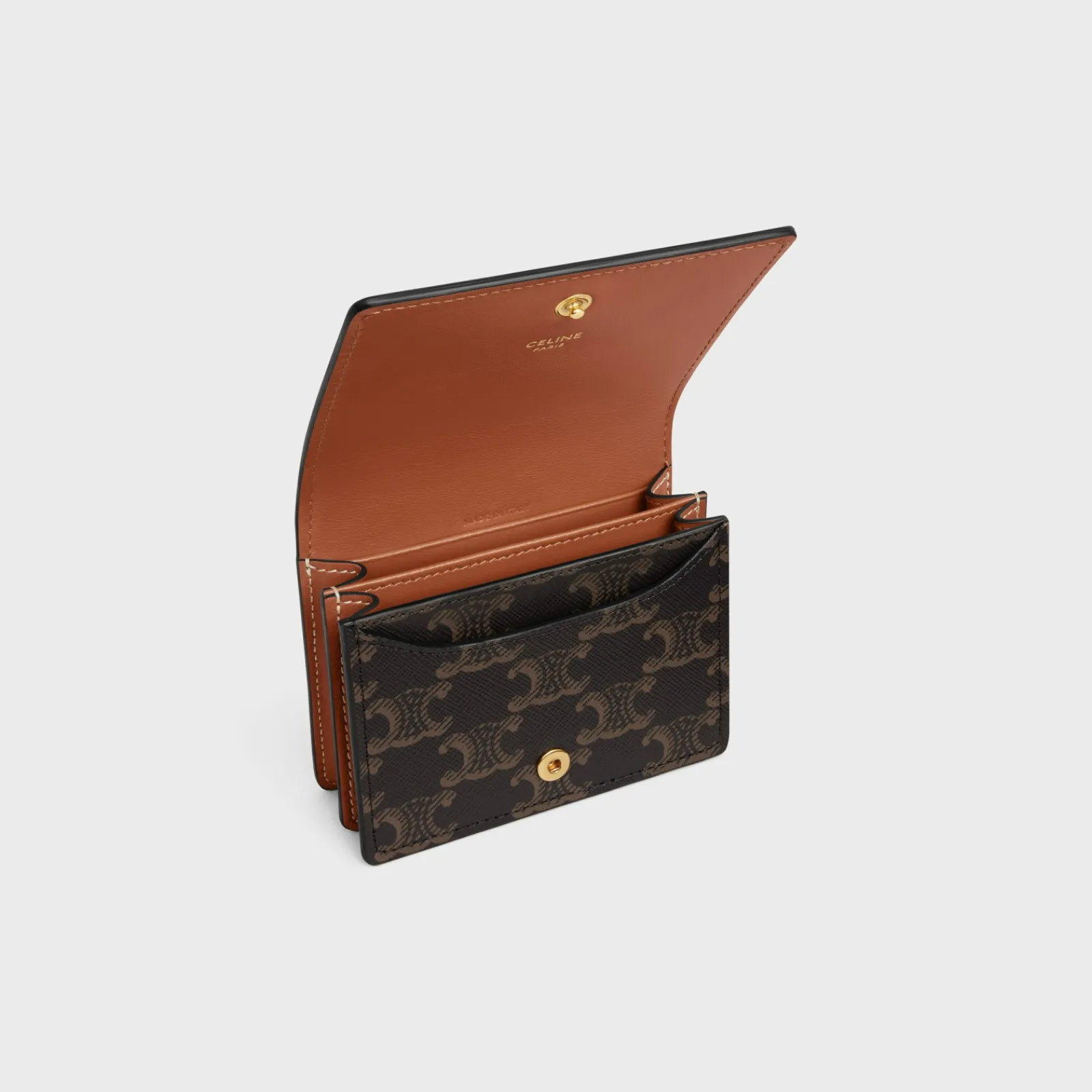Clearance TRIOMPHE BUSINESS CARD HOLDER in Triomphe Canvas AND Lambskin Women Triomphe Canvas | Categories·Coin And Card Holders