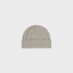 Clearance triomphe cable-knit beanie in cashmere Hats And Soft Accessories