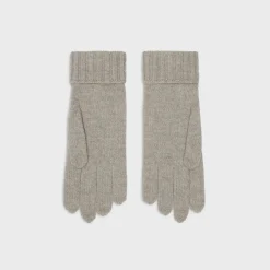 Clearance triomphe cable-knit gloves in cashmere Hats And Soft Accessories