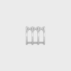 Outlet Triomphe Cage Ring in Brass with Rhodium Finish Women Triomphe | Categories·Rings