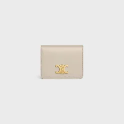 Outlet TRIOMPHE COMPACT WALLET in Shiny calfskin Women Triomphe | Categories·Wallets