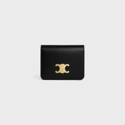 Best TRIOMPHE COMPACT WALLET in Shiny calfskin Women Triomphe | Categories·Wallets