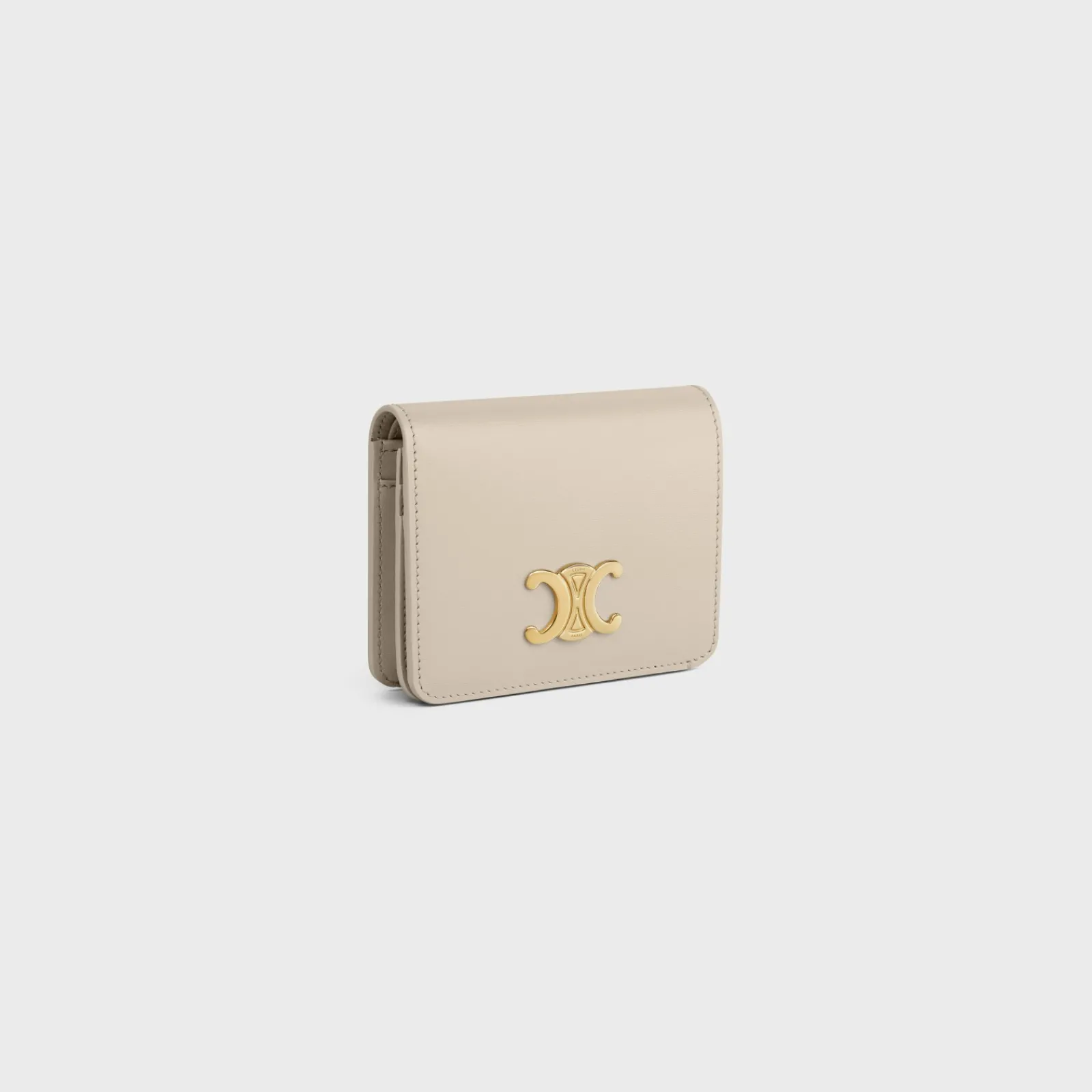 Outlet TRIOMPHE COMPACT WALLET in Shiny calfskin Women Triomphe | Categories·Wallets