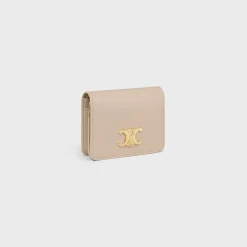 Sale TRIOMPHE COMPACT WALLET in Shiny calfskin Women Triomphe | Categories·Wallets