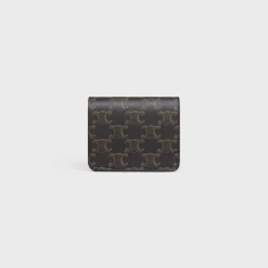 Hot TRIOMPHE COMPACT WALLET in Triomphe Canvas Women Triomphe Canvas | Categories·Wallets