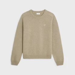 Fashion triomphe crew neck sweater in wool and cashmere Knitwear