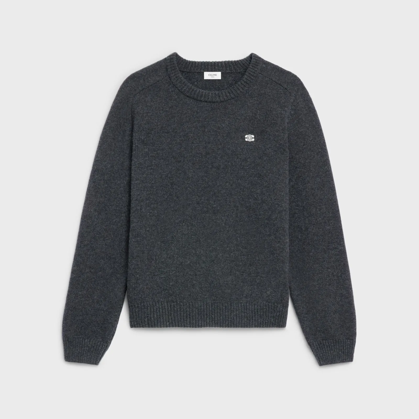 Fashion triomphe crew neck sweater in wool and cashmere Knitwear