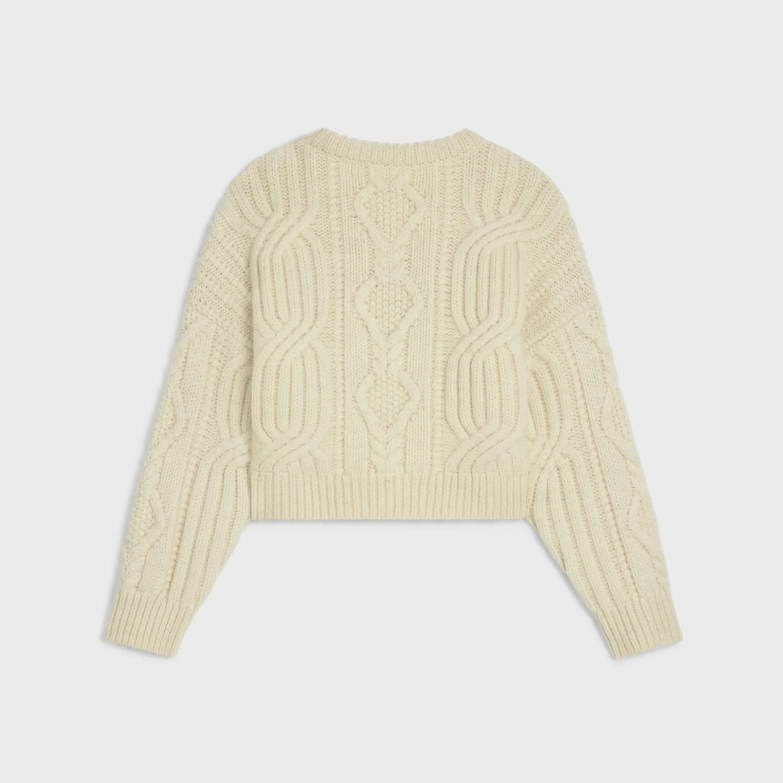 Outlet triomphe crew neck sweater in aran wool Women Knitwear