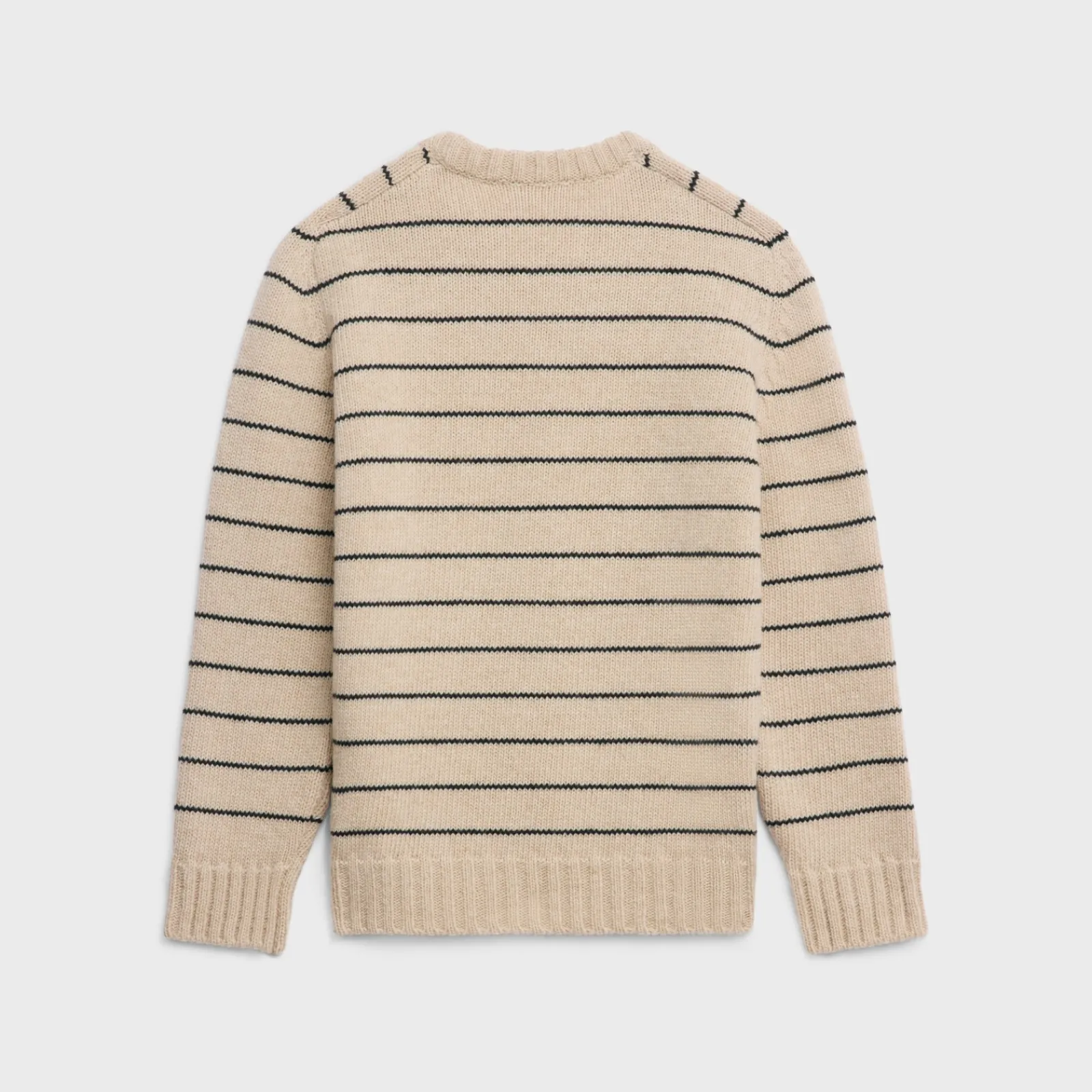 Hot triomphe crew neck sweater in striped wool Knitwear