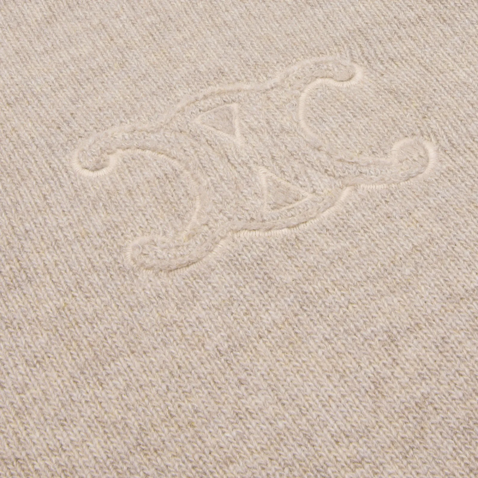Fashion triomphe crew neck sweater in wool and cashmere Women Knitwear