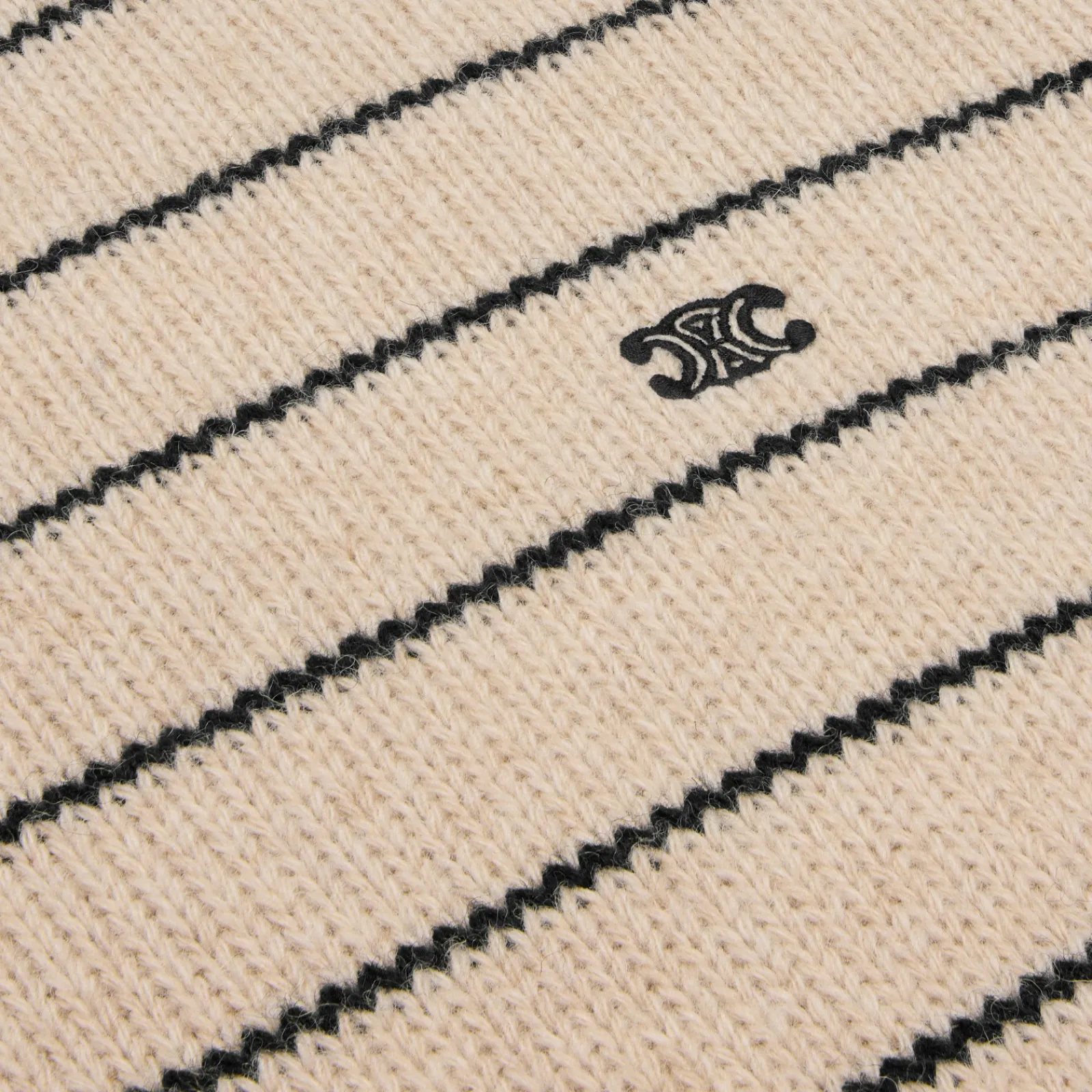 Hot triomphe crew neck sweater in striped wool Knitwear