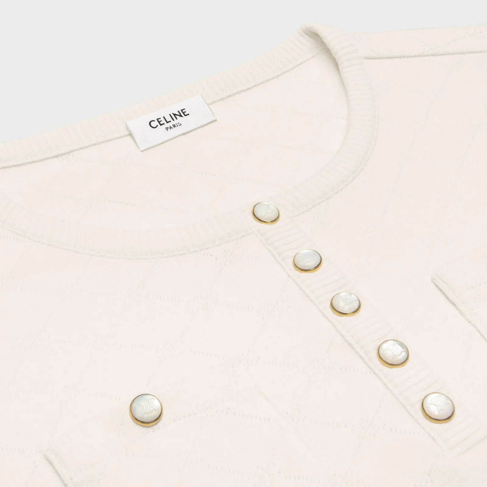 Hot triomphe crop top in jersey pointelle Women Shirts And Tops