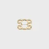 Discount Triomphe Frame Sparkle Brooch in Strass, Brass with Finish and Steel Women Other Accessories | Triomphe