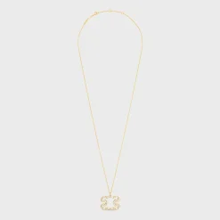 Outlet Triomphe Frame Sparkle Necklace in Strass and Brass with Finish Women Triomphe | Categories·Necklaces