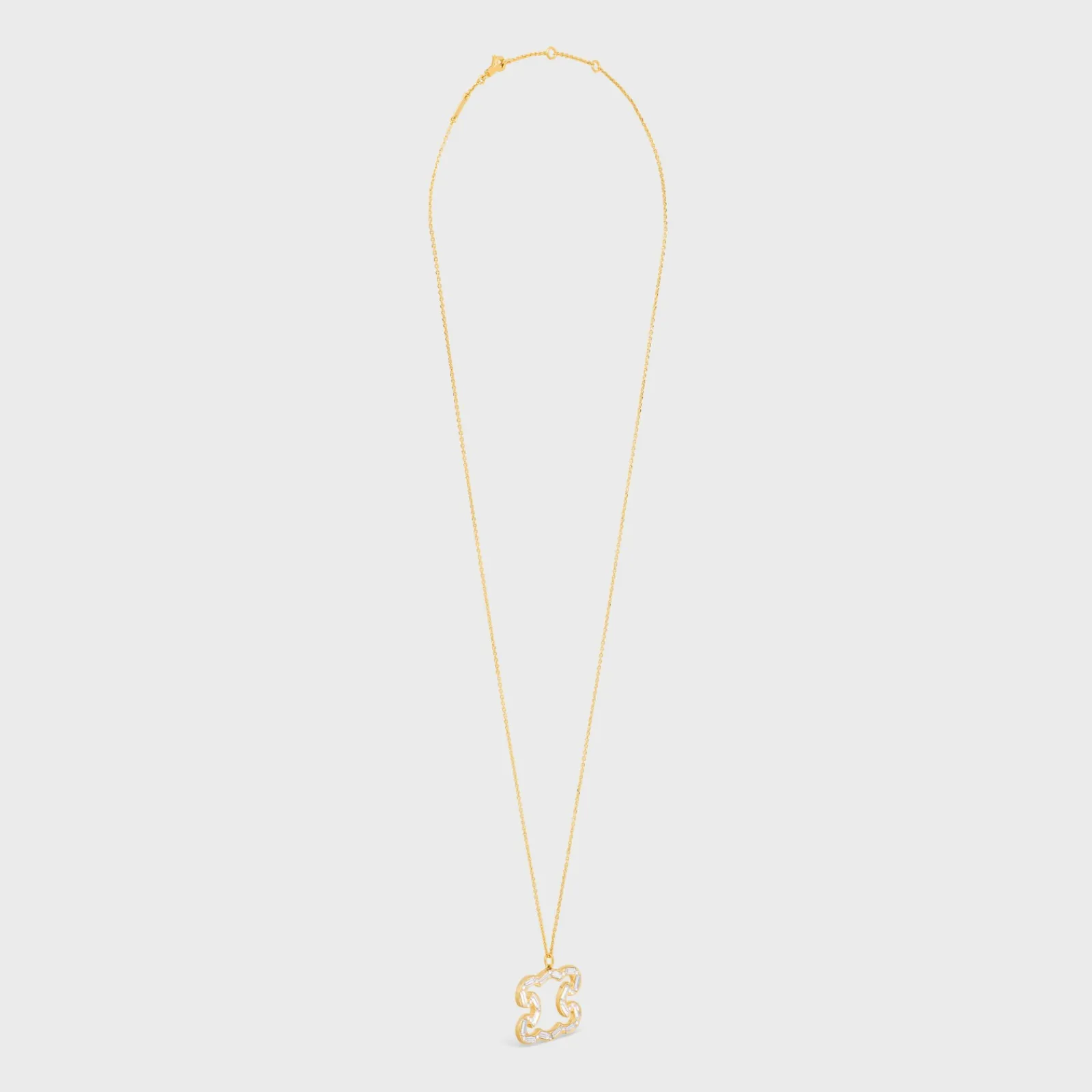 Outlet Triomphe Frame Sparkle Necklace in Strass and Brass with Finish Women Triomphe | Categories·Necklaces