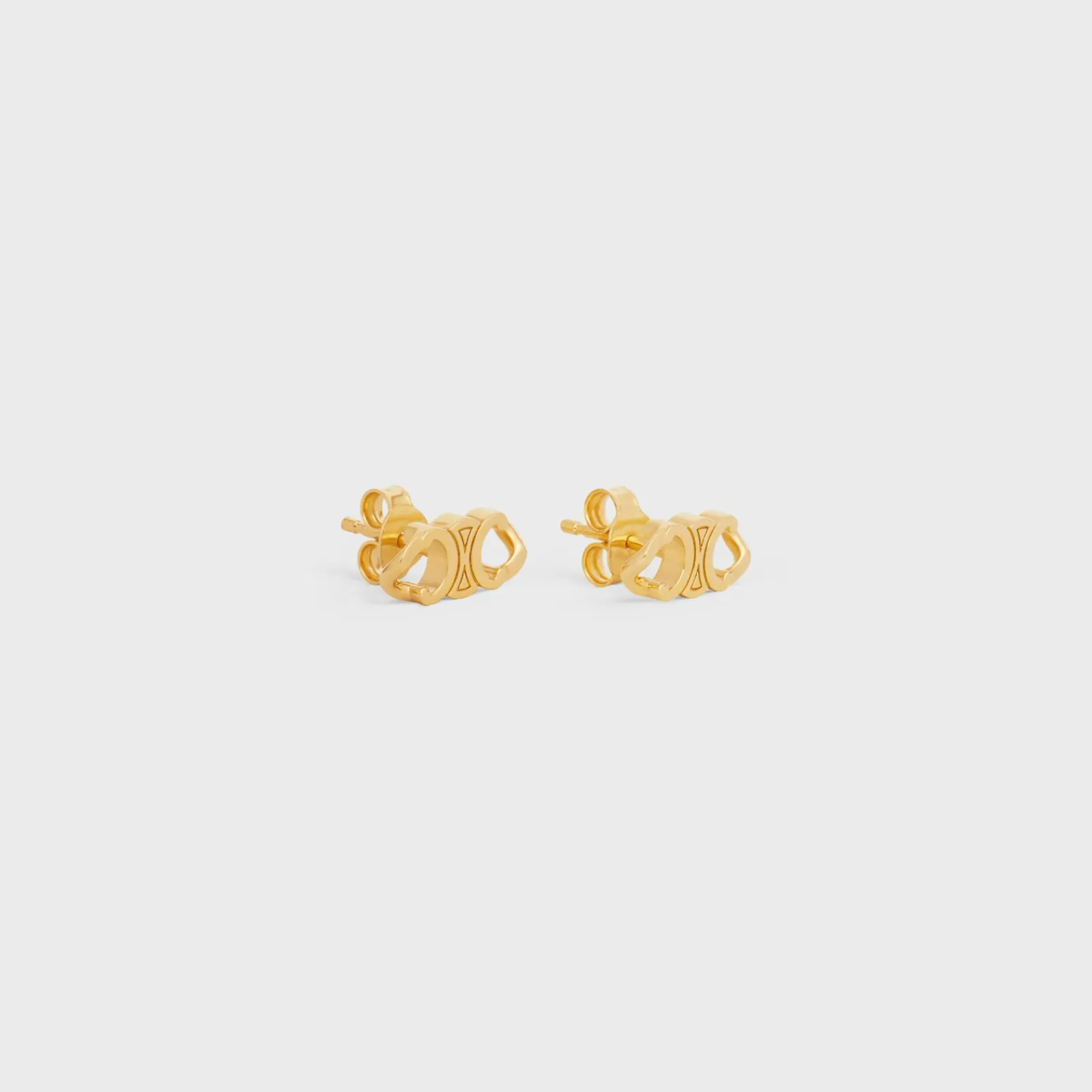 Fashion Triomphe Gourmette Studs in Brass with Finish Women Triomphe | Categories·Earrings
