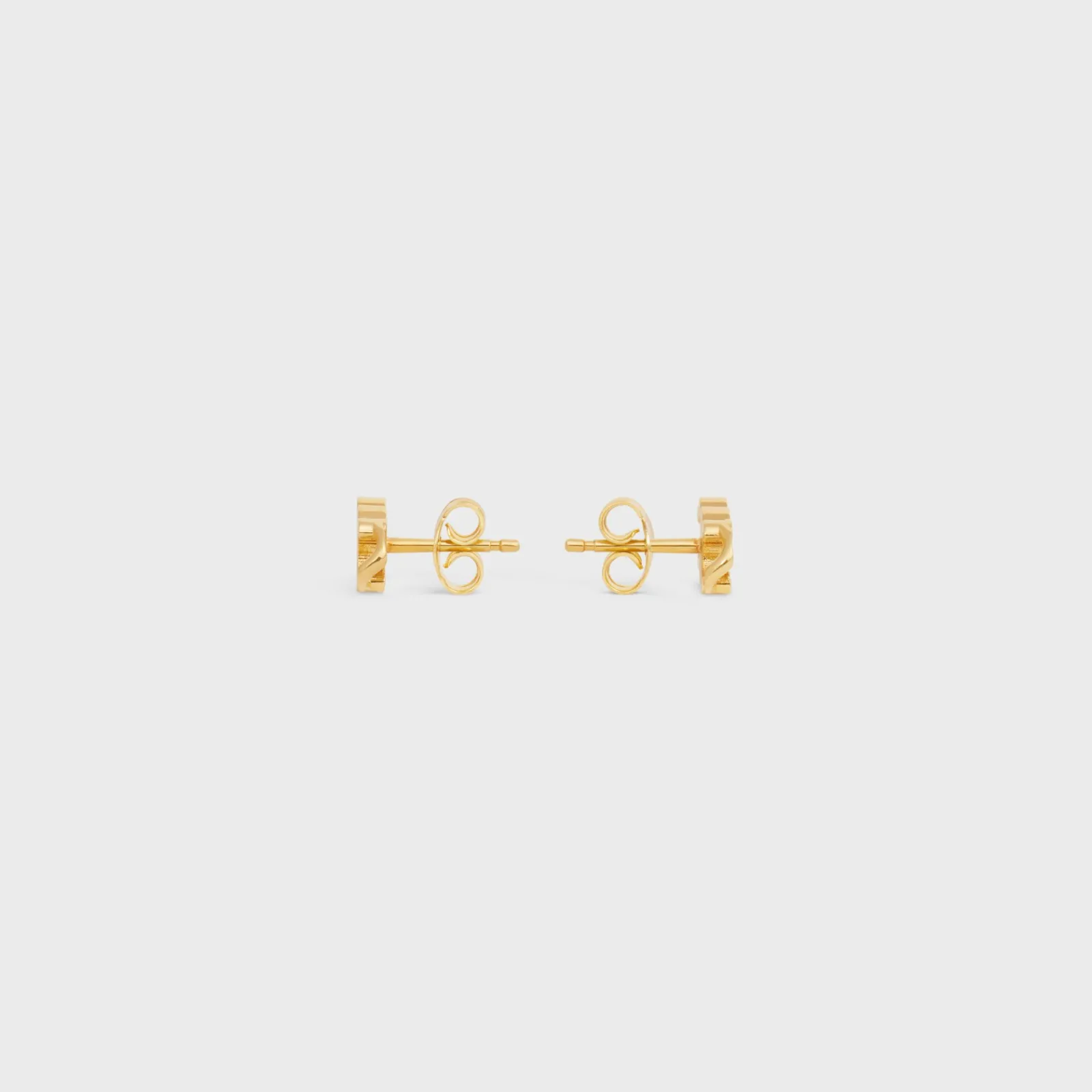 Fashion Triomphe Gourmette Studs in Brass with Finish Women Triomphe | Categories·Earrings