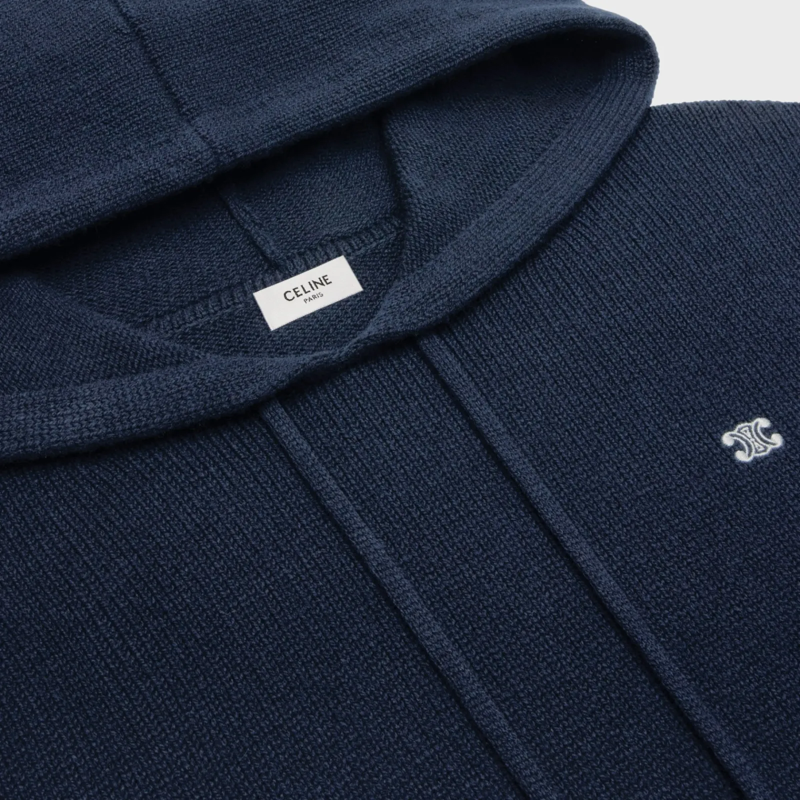 Fashion triomphe hooded sweater in cashmere wool Knitwear