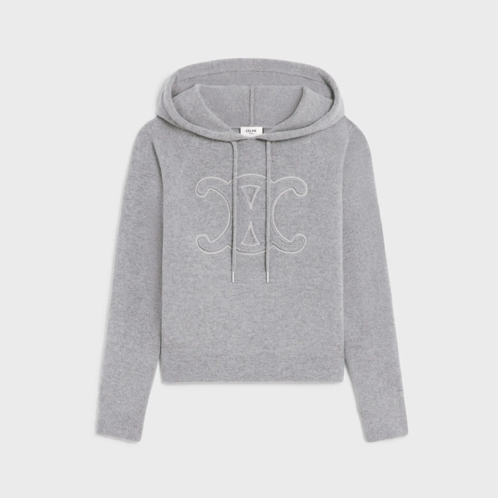 New triomphe hoodie in sporty wool and cashmere Women Knitwear