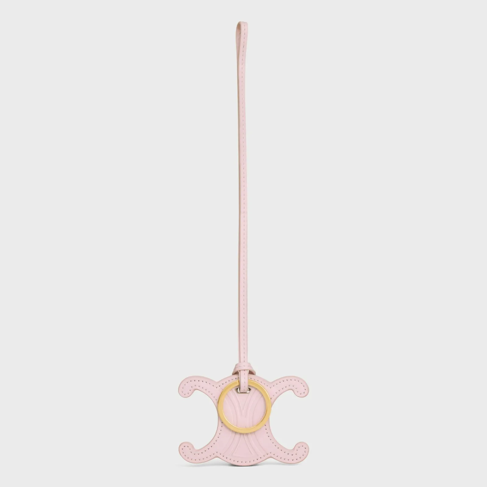 Hot TRIOMPHE KEYRING CHARM in SMOOTH CALFSKIN with Gold Finishing Women Categories·Straps And Accessories