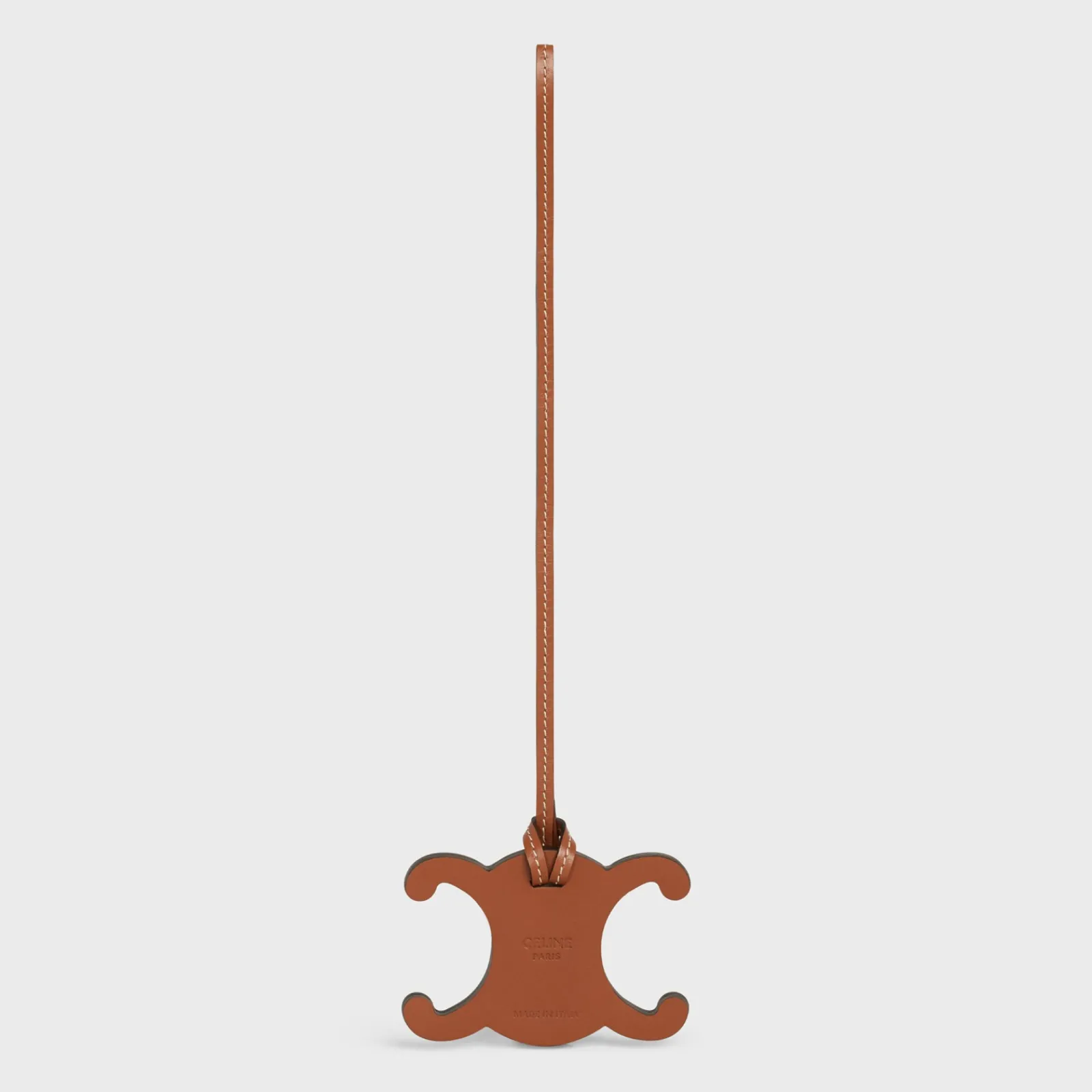 Discount TRIOMPHE KEYRING CHARM in SMOOTH CALFSKIN with GOLD FINISHING Women Categories·Straps And Accessories