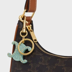 Best TRIOMPHE KEYRING CHARMS in ACETATE with GOLD FINISHING Women Categories·Straps And Accessories