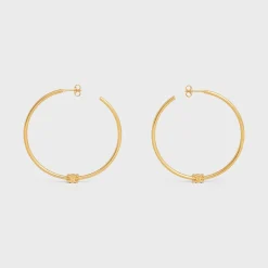 Hot Triomphe Large Hoops in Brass with Finish Women Triomphe | Categories·Earrings