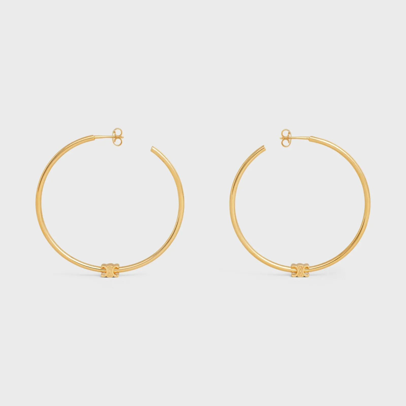 Hot Triomphe Large Hoops in Brass with Finish Women Triomphe | Categories·Earrings