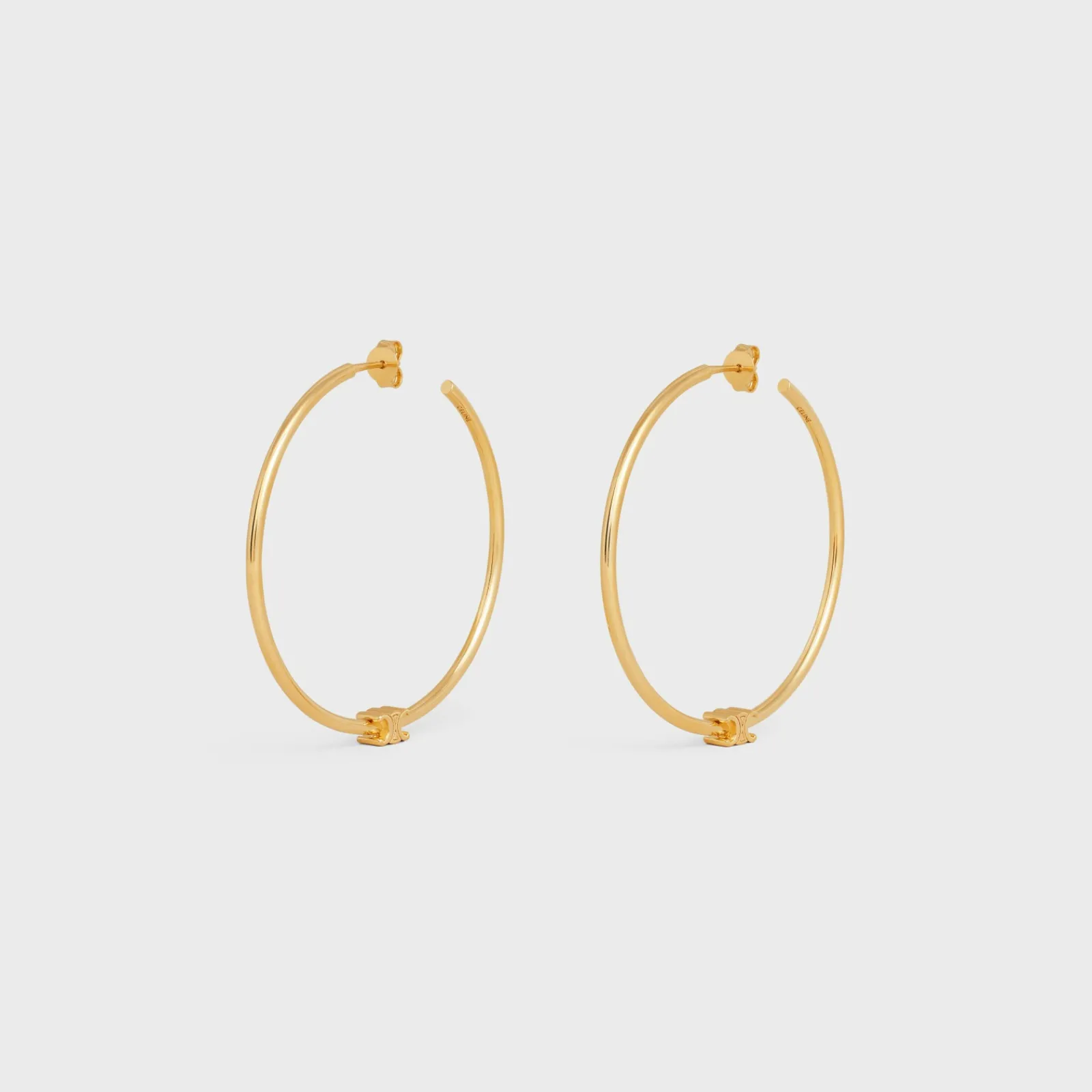Hot Triomphe Large Hoops in Brass with Finish Women Triomphe | Categories·Earrings