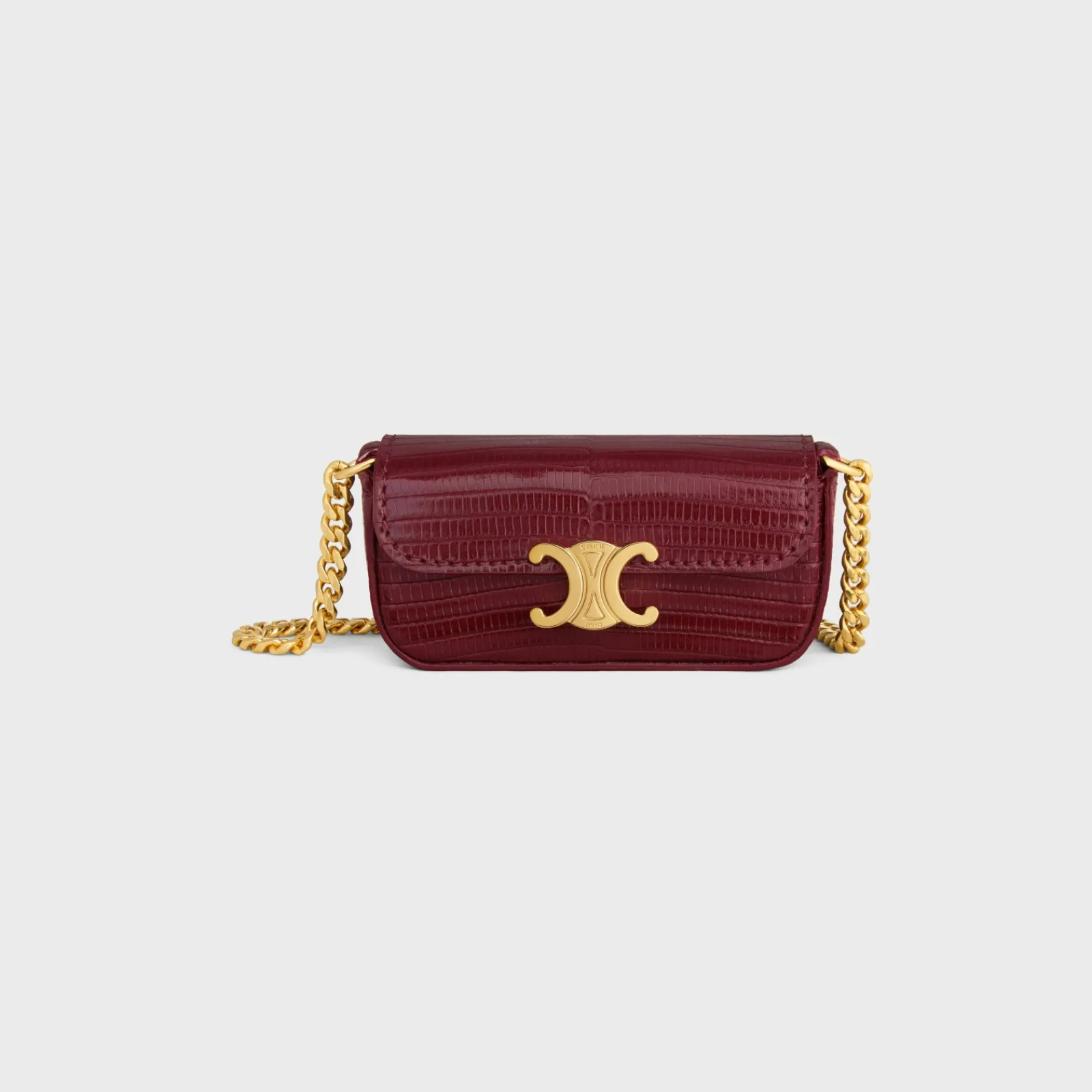 New TRIOMPHE LIPSTICK CASE ON CHAIN IN LIZARD Beauty Accessories | Travel