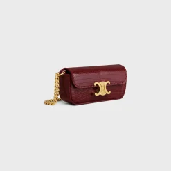 New TRIOMPHE LIPSTICK CASE ON CHAIN IN LIZARD Beauty Accessories | Travel