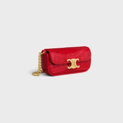 Best TRIOMPHE LIPSTICK CASE ON CHAIN IN NILOTICUS CROCODILE Beauty Accessories | Travel