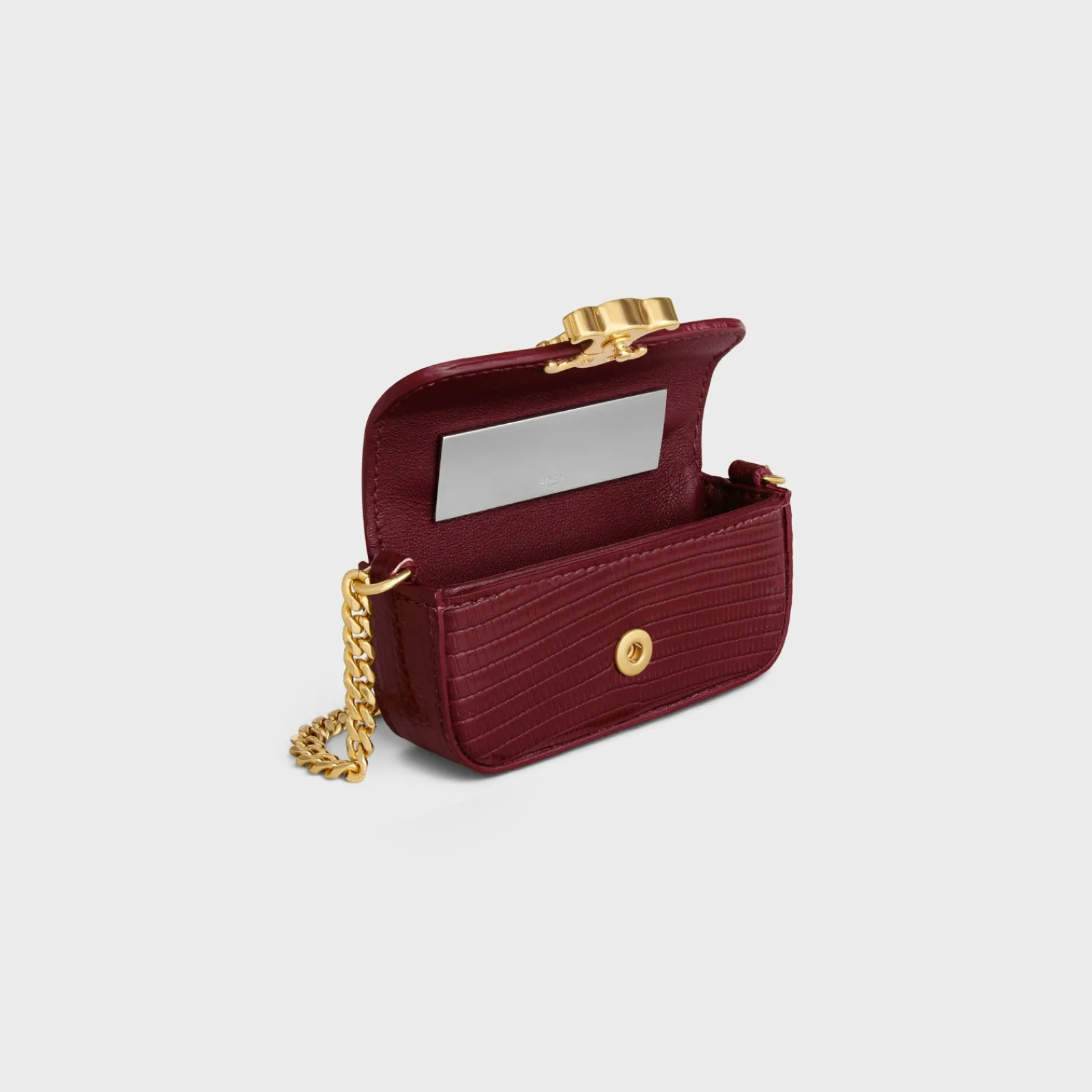 New TRIOMPHE LIPSTICK CASE ON CHAIN IN LIZARD Beauty Accessories | Travel