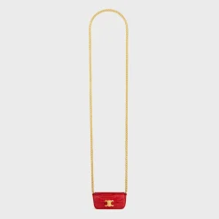 Best TRIOMPHE LIPSTICK CASE ON CHAIN IN NILOTICUS CROCODILE Beauty Accessories | Travel