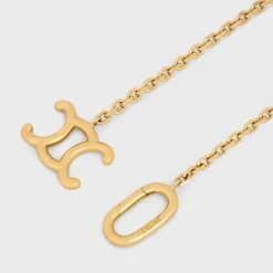 Hot Triomphe Lock Necklace in Brass with Finish Women Triomphe | Categories·Necklaces