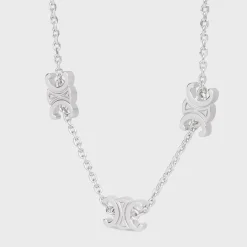 Discount Triomphe Mini Triomphe Bracelet in Brass with Rhodium Finish Women Triomphe | Categories·Bracelets