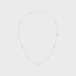 Discount Triomphe Mini Triomphe Necklace in Brass with Rhodium Finish Women Triomphe | Categories·Necklaces